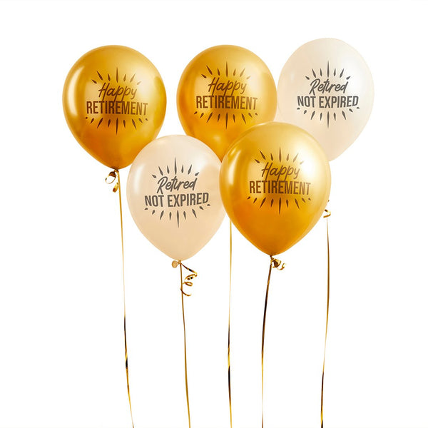 Retirement 12" Balloons - 5 pack