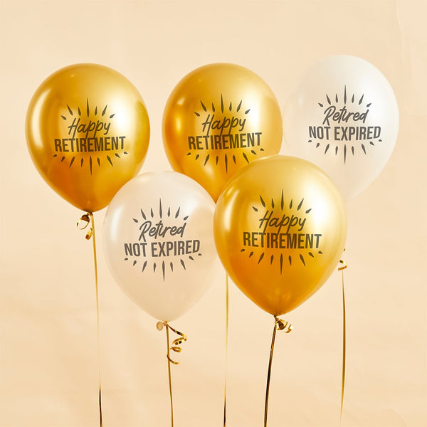 Retirement 12" Balloons - 5 pack