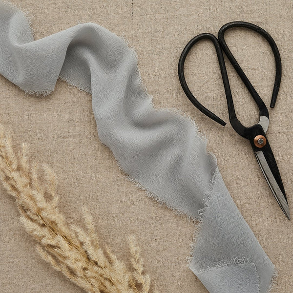 Grey Chiffon Crepe Ribbon