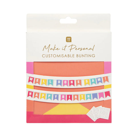 Multi-Coloured Customisable Paper Bunting