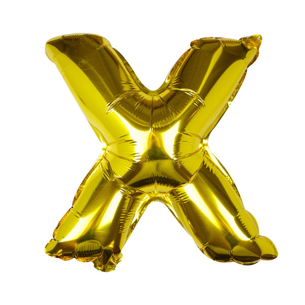 Gold Foil Letter Balloons X
