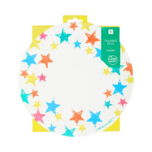 Rainbow Star Eco Paper Plates