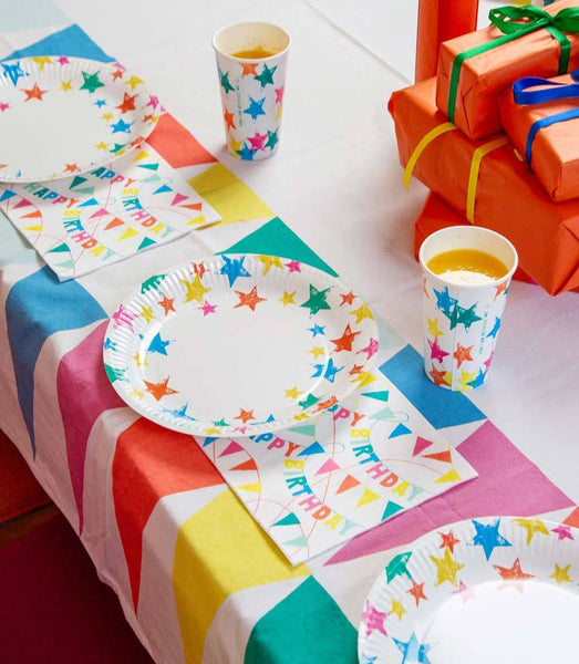 Rainbow Star Eco Paper Plates