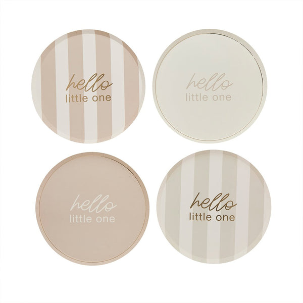 Neutral Baby Shower Paper Plates - 8 pack