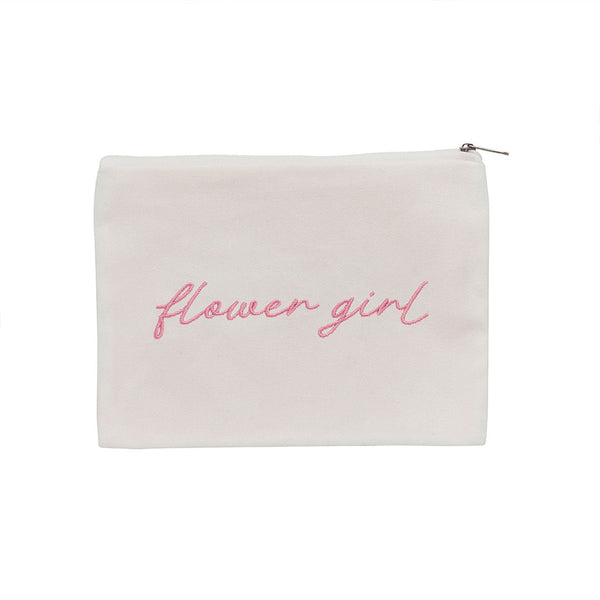 Flower Girl Cotton Pouch