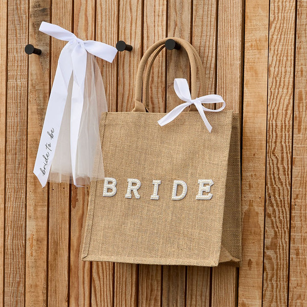 Bride Hessian Tote Bag