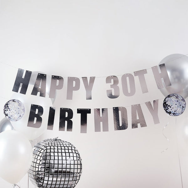 Disco Customisable Milestone Card Banner 2 x 2m