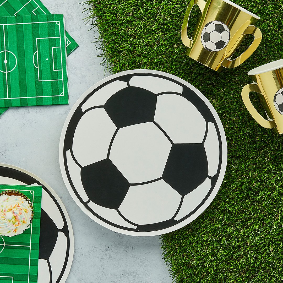 Football Paper Plates - 8 pack
