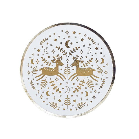 Reindeer Paper Plates 8 Pack