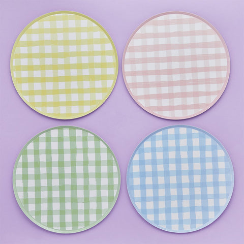 Gingham Paper Plates - 8 pack