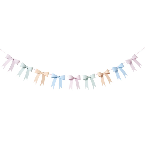 Pastel 3D Card Bow Garland - 2m