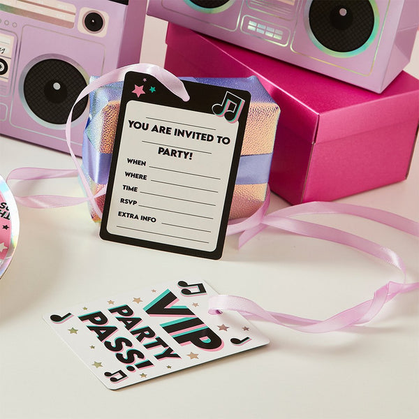 VIP Pass Party Invitations - 10 Pack