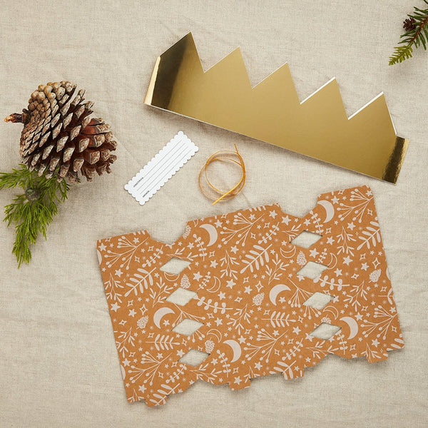 Kraft Patterned DIY Crackers - 6 Pack