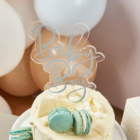 Baby Boy Acrylic Cake Topper