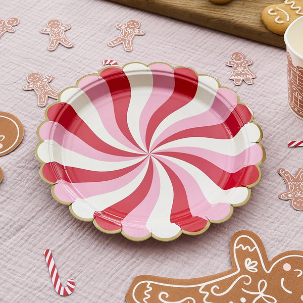 Candy Swirl Paper Plates 8 Pack