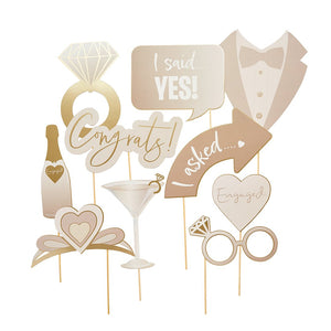 Engagement Photobooth Props - 10 pack