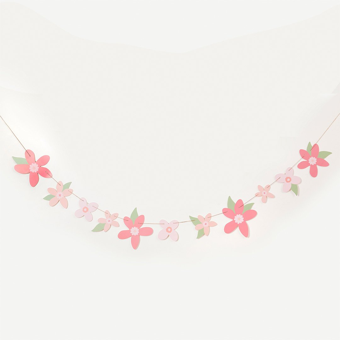 Pink Floral Garland 2m