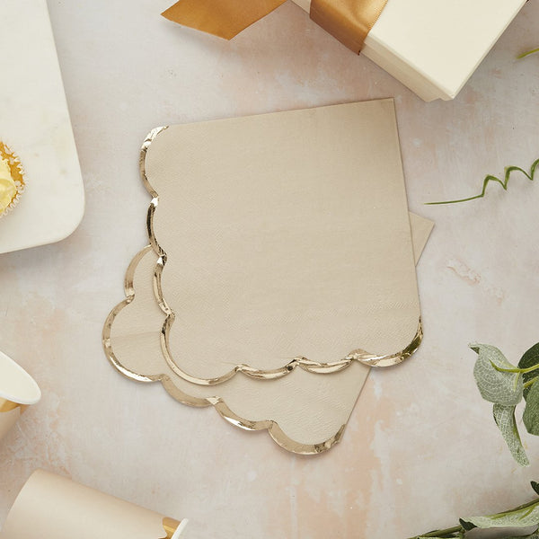 Champagne Paper Napkins - 16 pack