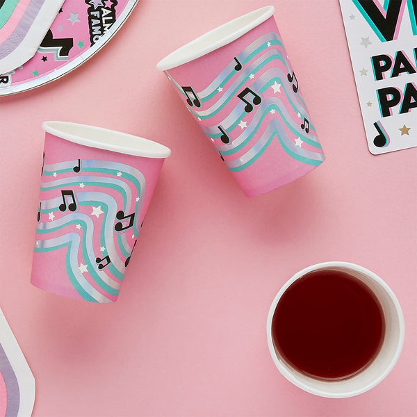 Musical Note Paper Cups - 8 pack