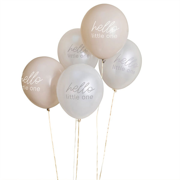 Hello Little One 12" Latex Balloons - 5 pack