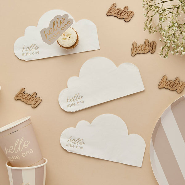 Cloud Shaped Paper Napkins - 16 pack
