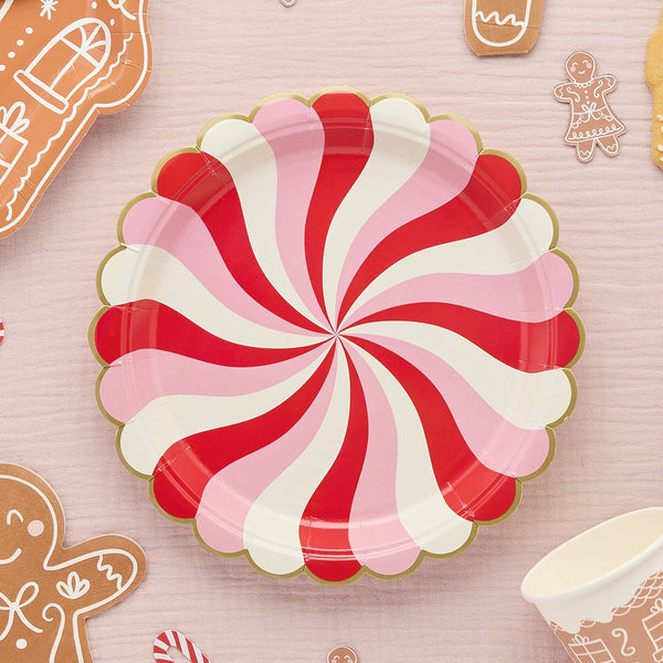 Candy Swirl Paper Plates 8 Pack