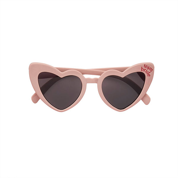 Pink Team Bride Heart Glasses