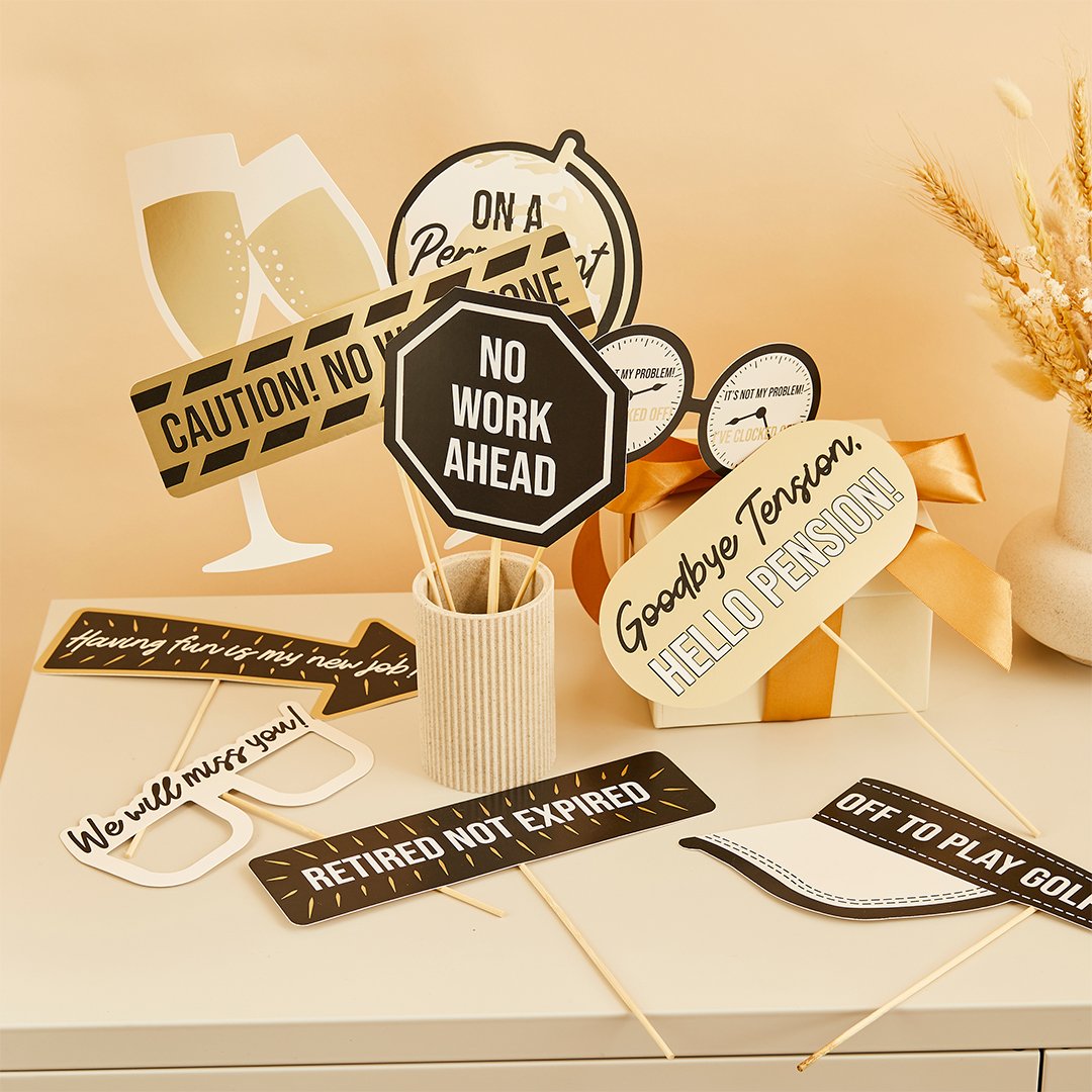 Retirement Photo Props - 10 pack