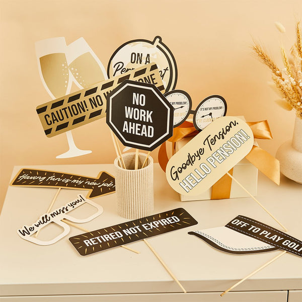 Retirement Photo Props - 10 pack
