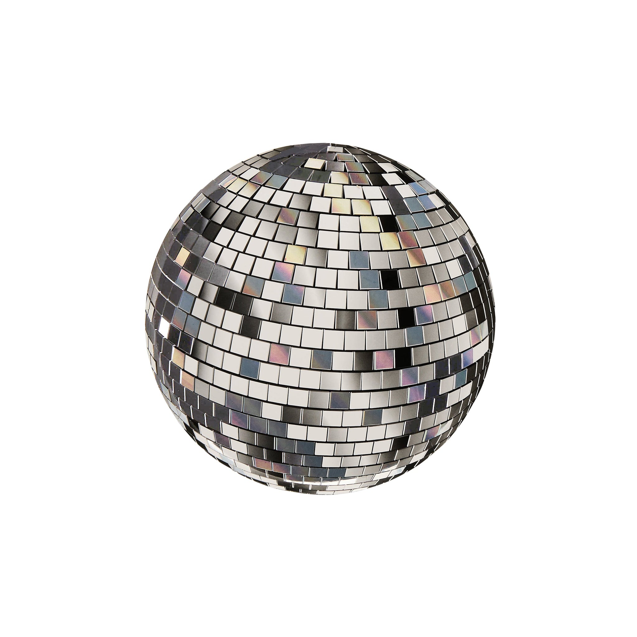 Silver Disco Ball Paper Plates 8 pack