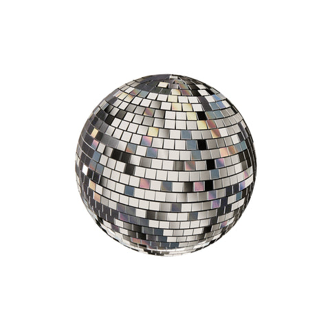 Silver Disco Ball Paper Plates 8 pack