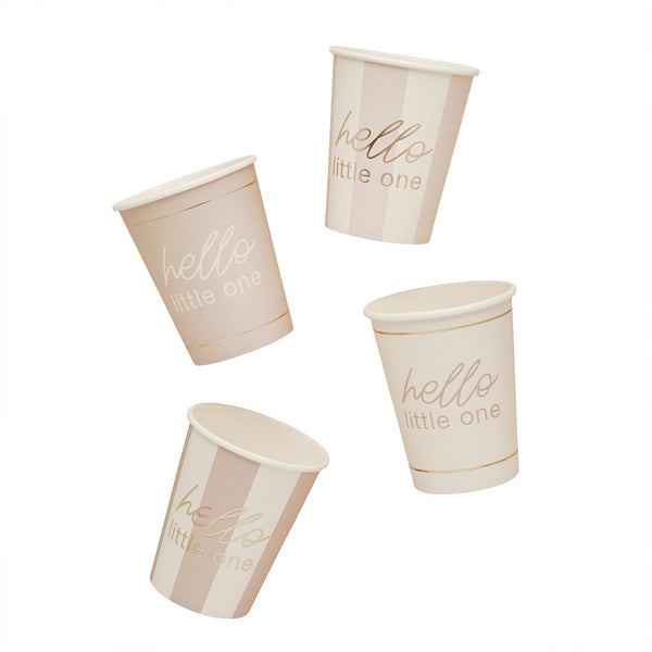 Neutral Baby Shower Paper Cups - 8 pack