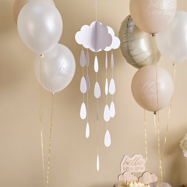 White Paper Hanging Cloud Mobile Decoration