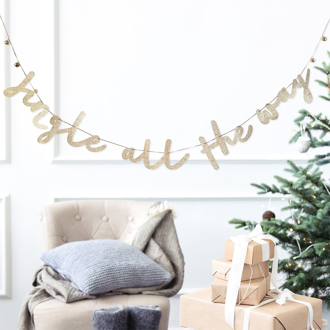 Gold Jingle All The Way Banner