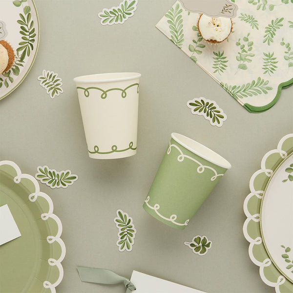 Botanical Paper Cups 8 pack