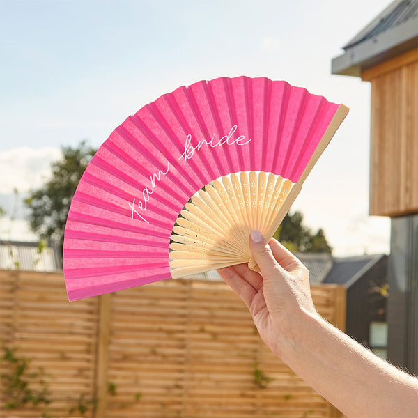 Team Bride Paper Fans - pack of 4