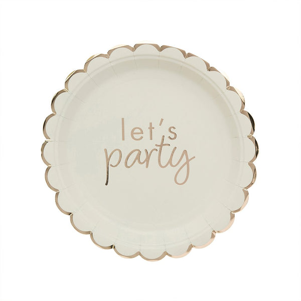 Let's Party Paper Plates - Pack of 8