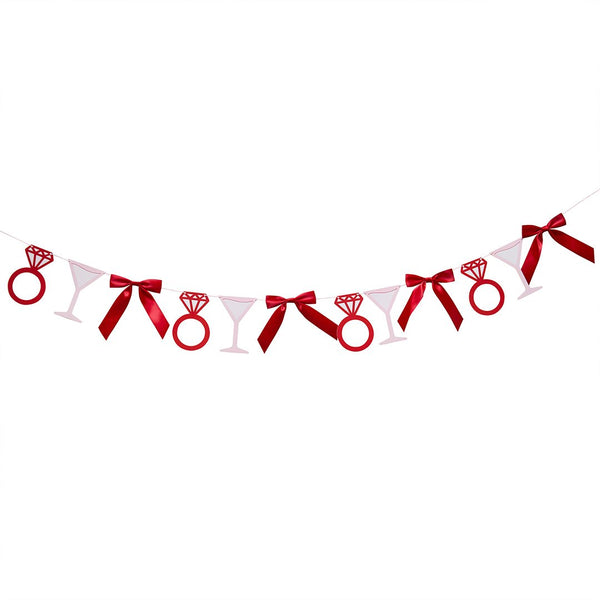 Cocktails, Rings & Satin Bow Garland 2m