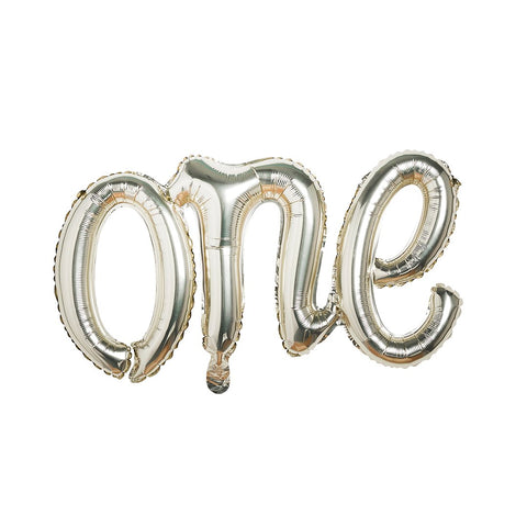 Gold One Foil Balloon