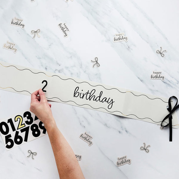 Customisable Milestone Paper Sash