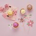 Flower & Butterfly Food Picks - 12 pack