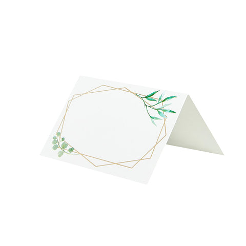 Geometric Greenery Place Cards