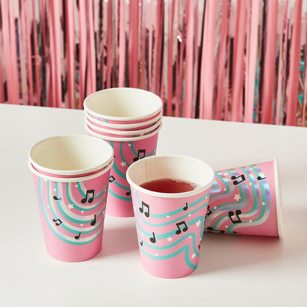 Musical Note Paper Cups - 8 pack