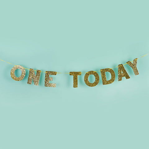 Gold Glitter One Today Banner