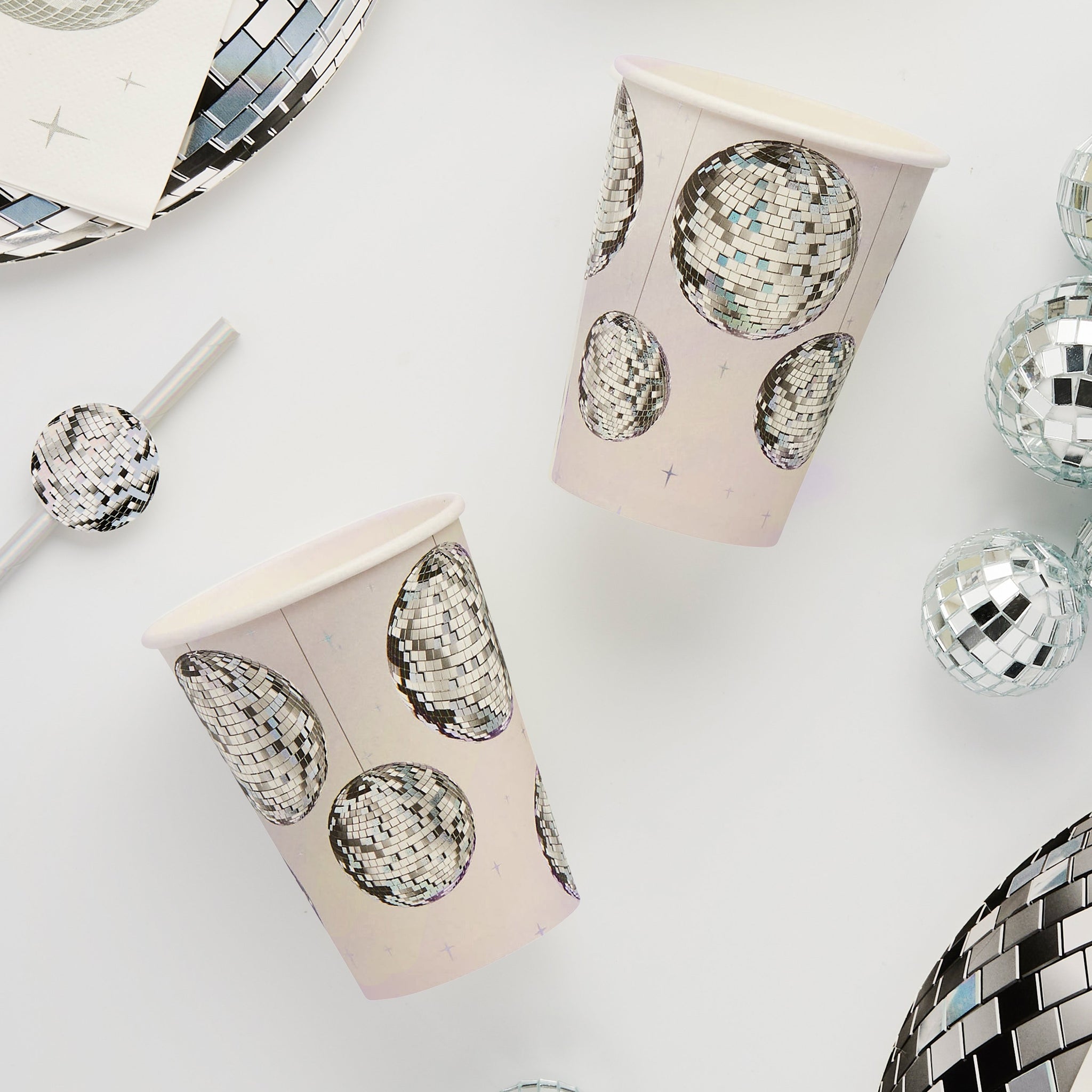 Disco Ball Paper Cups - 8 Pack