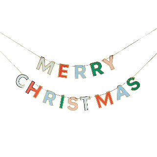 Merry Christmas Card Banner 2.5m