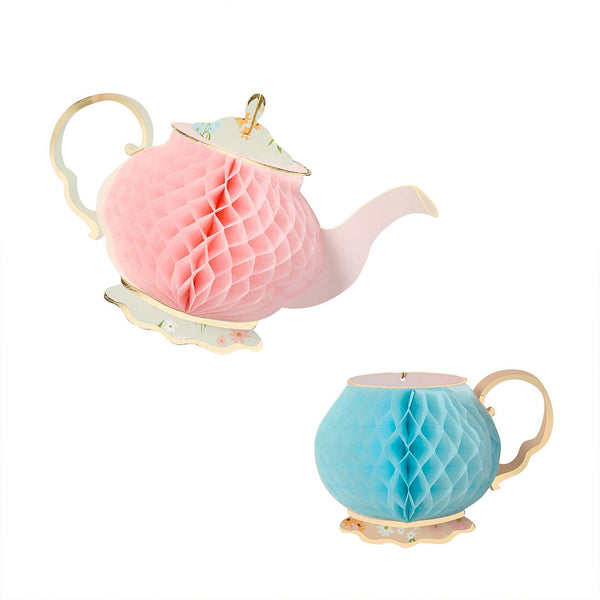 Tea Party Honeycomb Decorations - 2 pack