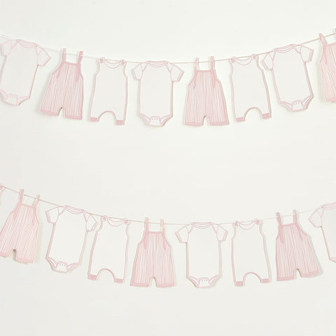 Pink Baby Grow Garland 2.5m