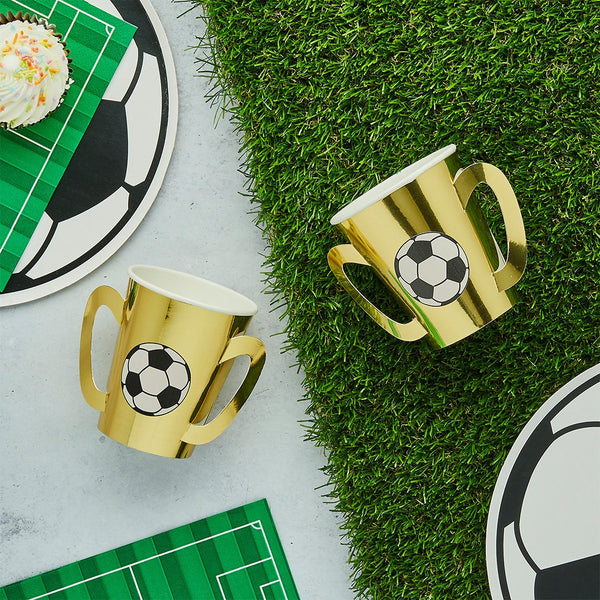 Gold Trophy Paper Cups - 8 pack
