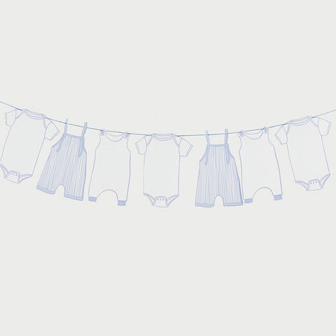 Blue Baby Grow Garland - 2.5m